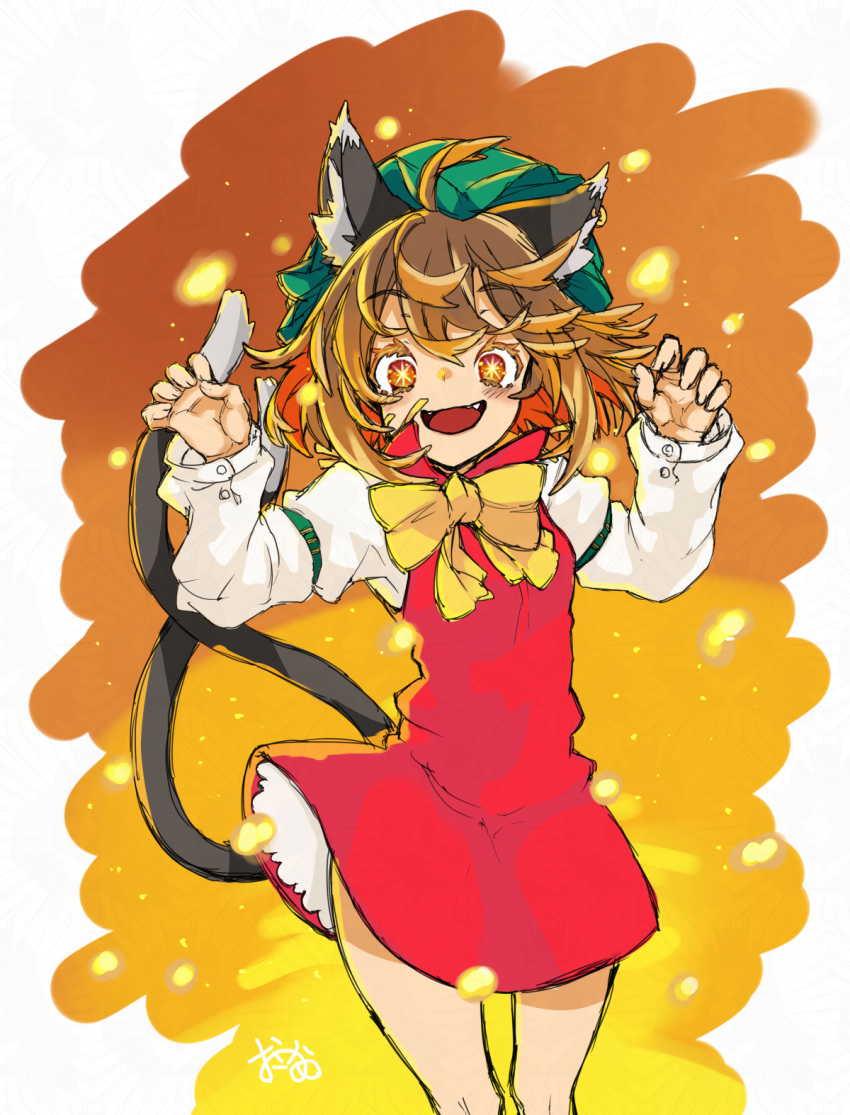 1girl, animal_ears, blush, bow, bowtie, brown_hair, cat_ears, cat_girl