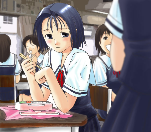 black_hair, capcom, classroom, justice_gakuen, kazama_akira, rival_schools, school_uniform, short_hair
