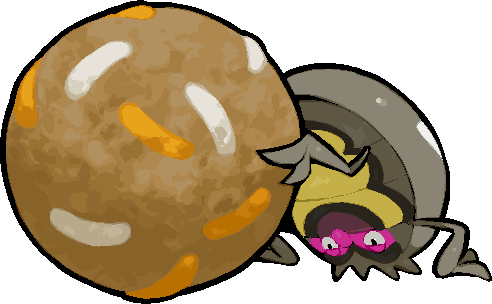 animal_focus, ball, bug, commentary_request, full_body, kawaanago, lowres, no_humans
