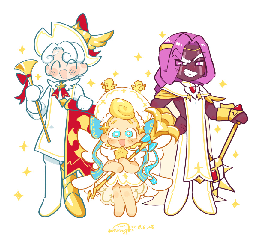 1other, 2019, 2boys, :d, ^_^, absurdres, amy7996659, angel_cookie
