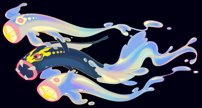 absurdres, black_eyes, blue_skin, colored_sclera, colored_skin, eel, eelektross, fangs