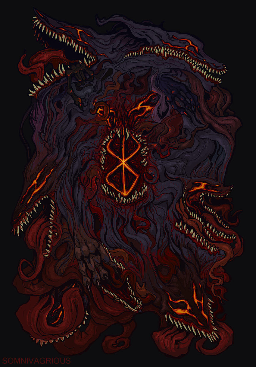 1boy, artist_name, beast_of_darkness_(berserk), berserk, brand_of_sacrifice, commentary, corruption, darkness