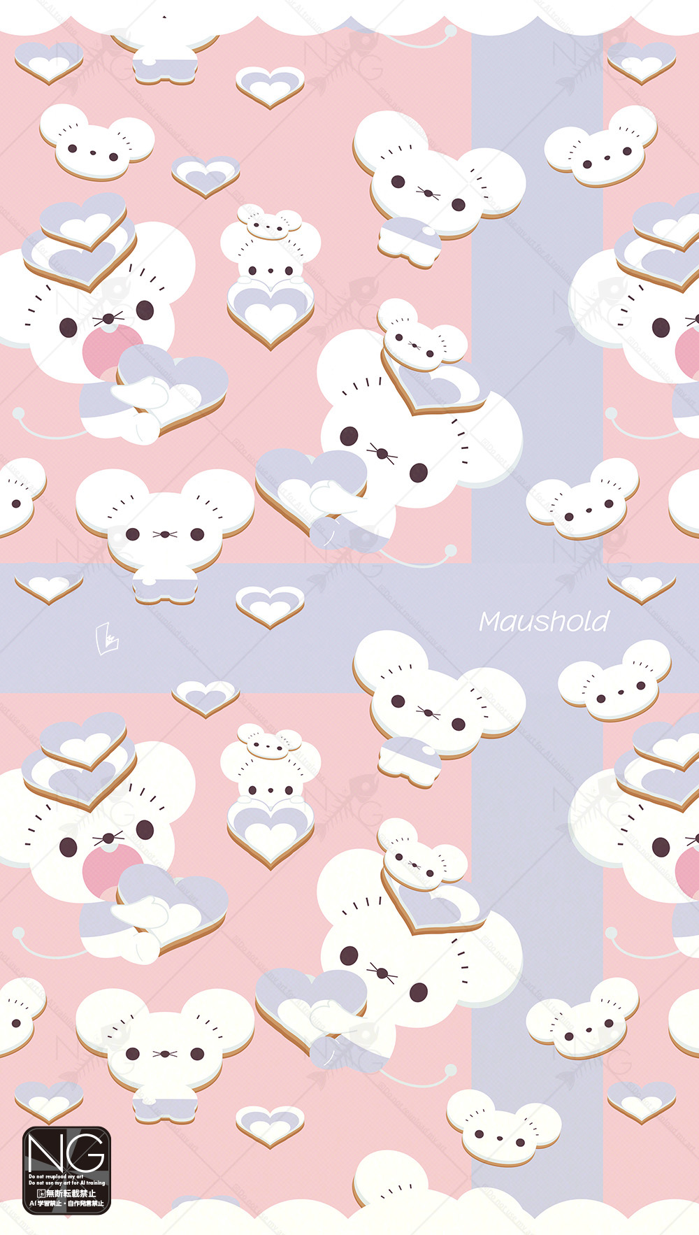 animal_focus, black_eyes, buck_teeth, closed_mouth, cookie_tin_(object), heart, highres, holding