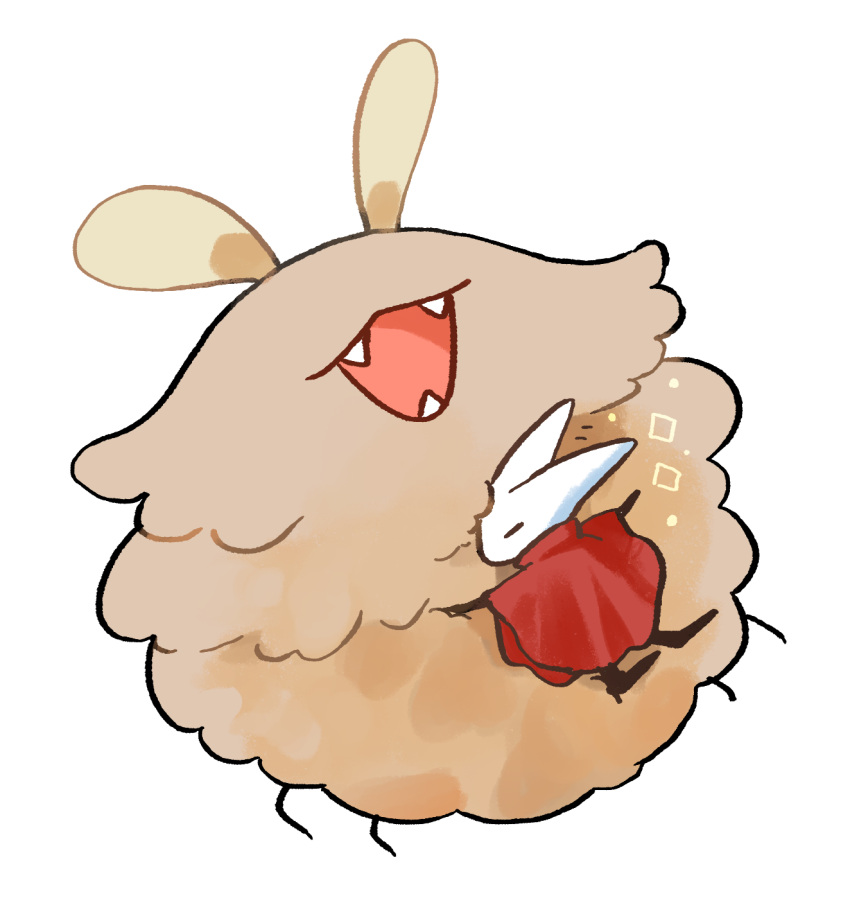 1girl, antennae, arthropod_girl, cloak, fangs, fluffy, from_behind, highres