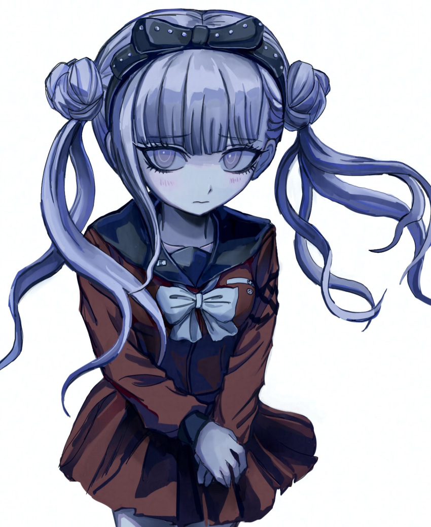 0sfksqa0zc18805, 1girl, black_hairband, black_sailor_collar, blush, double_bun, hair_bun, hairband