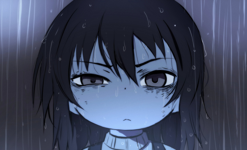 1girl, absurdres, black_hair, box_wonderland, highres, looking_at_viewer, marui_hitoha, medium_hair