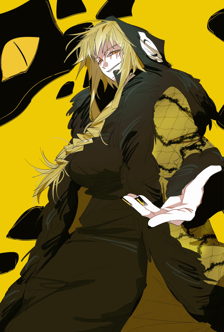 1girl, absurdres, black_hoodie, blonde_hair, braid, everyone, highres, hood