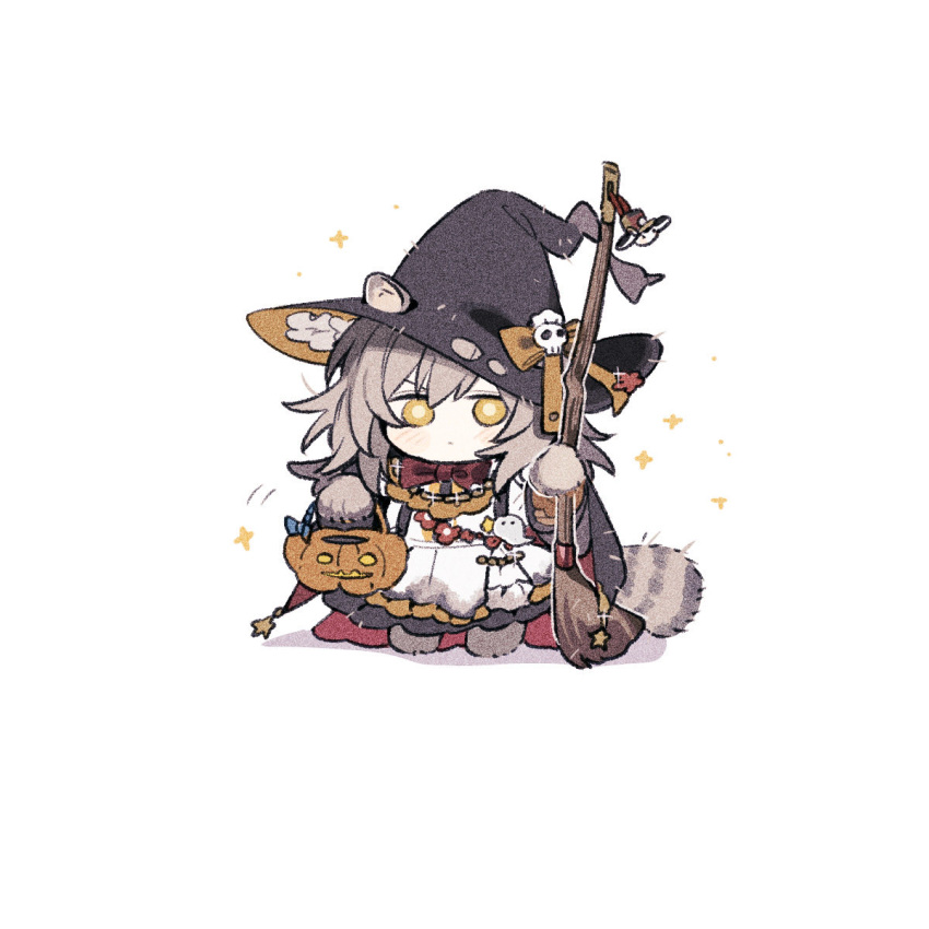 1girl, alternate_costume, animal_ears, apron, black_cape, black_dress, black_hat, blue_bow