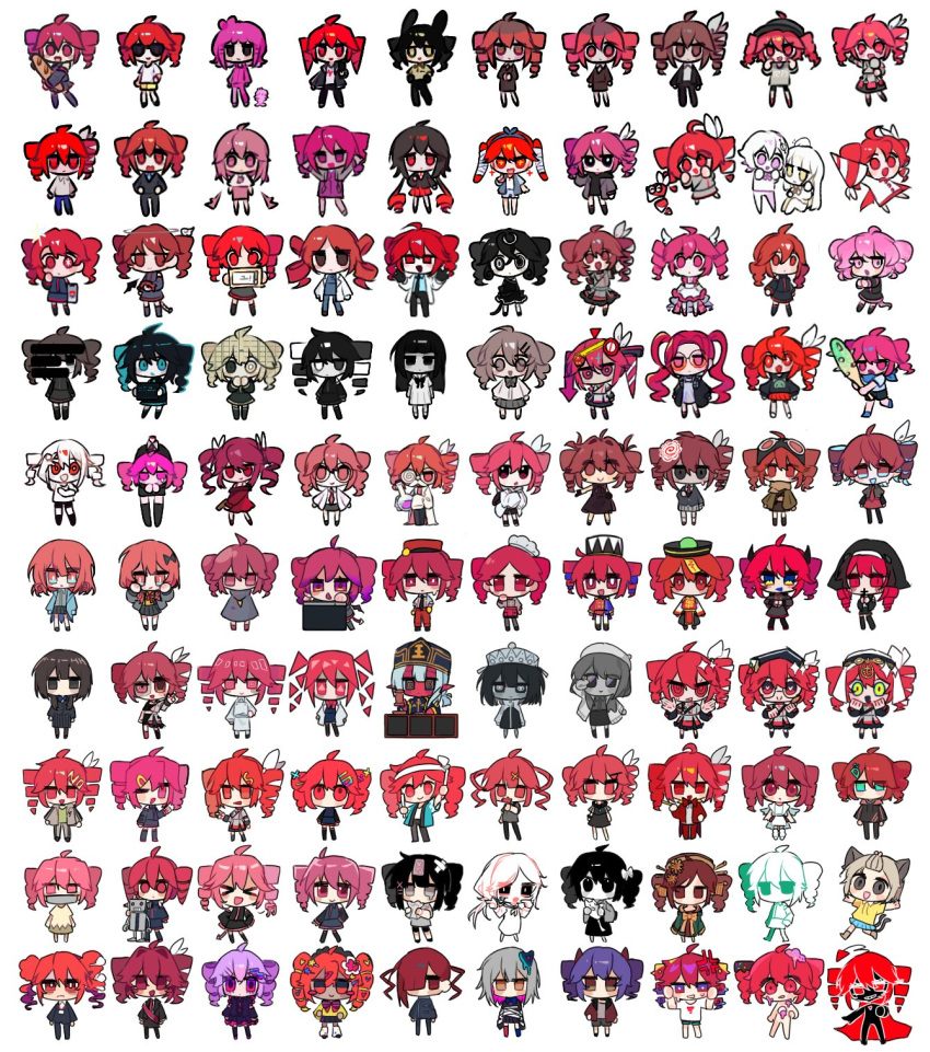 >_<, 2-daime_enma_(synthesizer_v), 6+girls, @_@, aaakiona, agarishou_(synthesizer_v), anger_vein, animal_ears