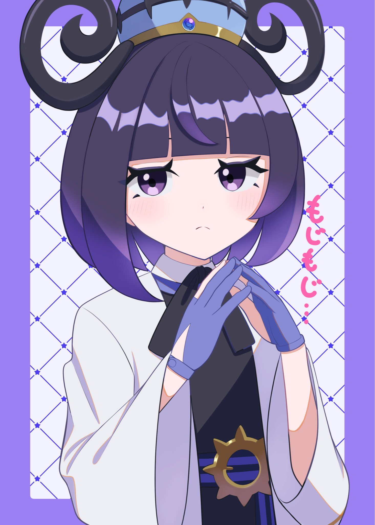 1girl, belt, belt_buckle, black_dress, blunt_bangs, blush, bob_cut, buckle