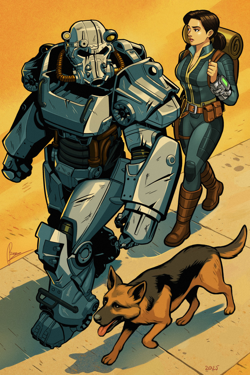 2025, absurdres, animal, armor, backpack, bag, bao_nguyen, bethesda