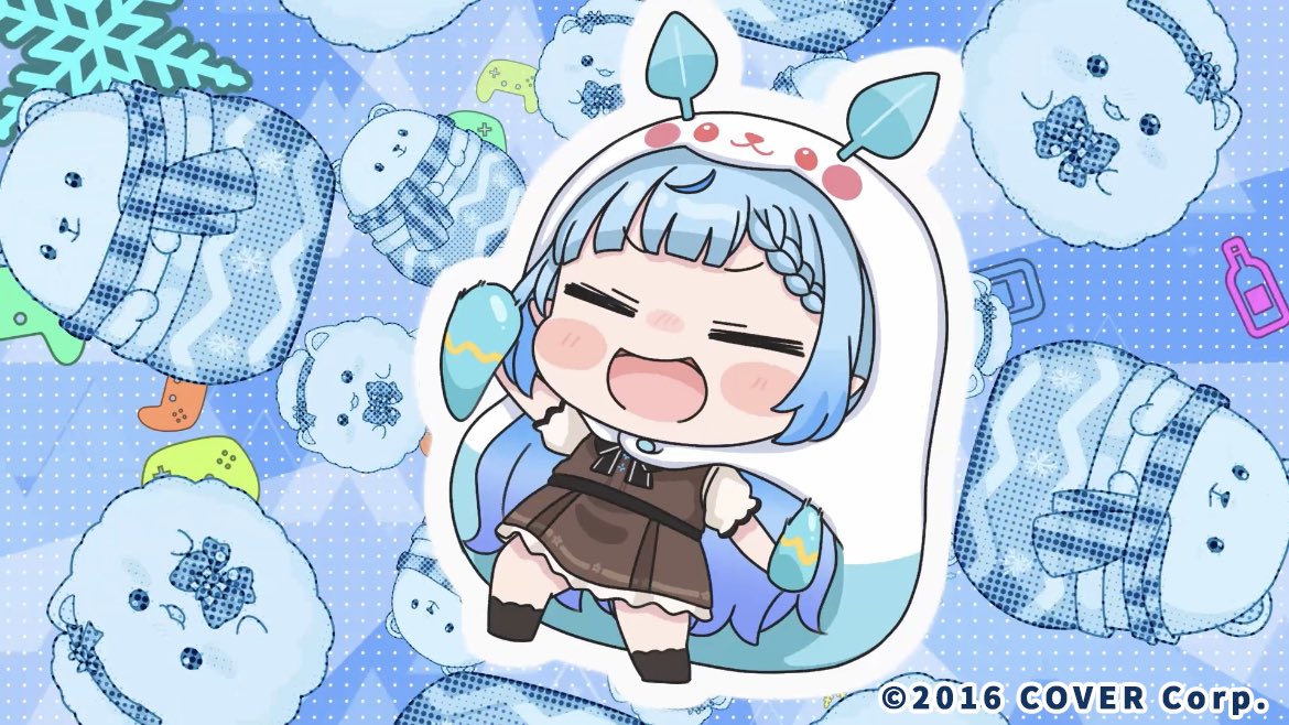 1girl, :d, black_socks, blue_hair, braid, braided_bangs, brown_dress, chibi
