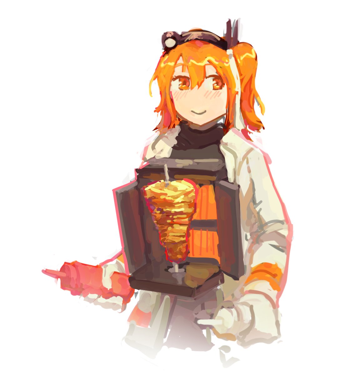1girl, a.i._voice, adachi_rei, android, black_shirt, blush, bottle, coat