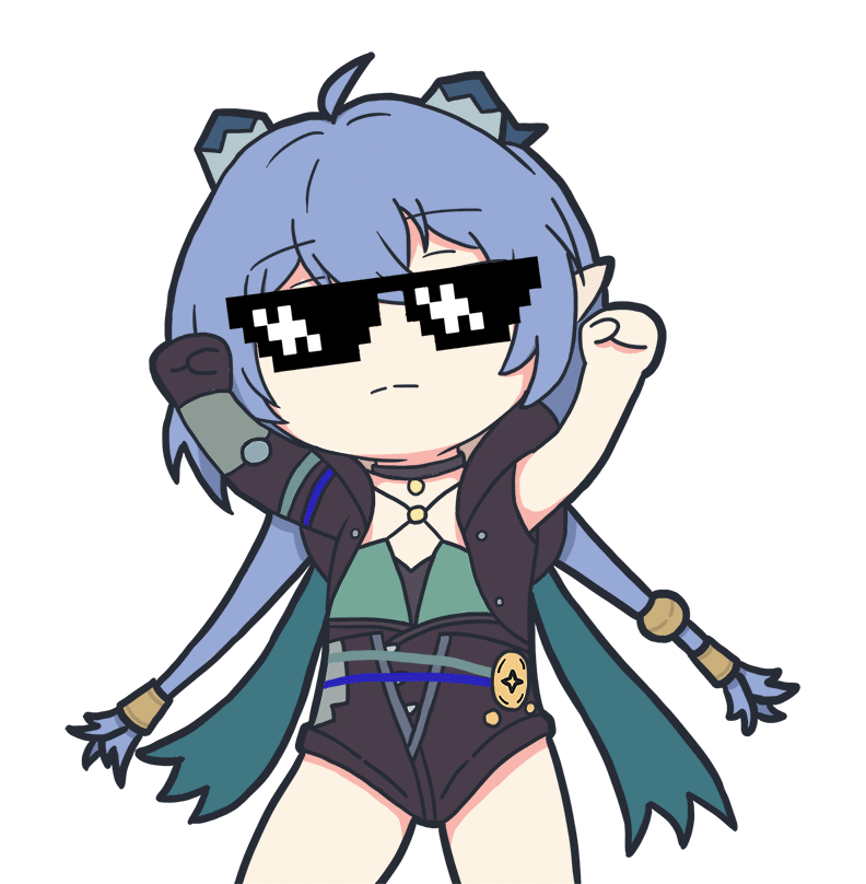 1girl, animated_gif, deal_with_it, deal_with_it_(meme), lonely_lonely_dance, long_hair, lucia_(zenless_zone_zero), lucia_elowen