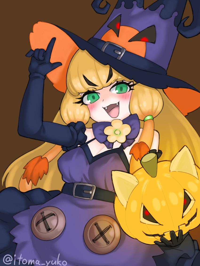 1girl, :3, absurdres, autumn_leaves, bare_shoulders, black_bow, black_bowtie, black_dress