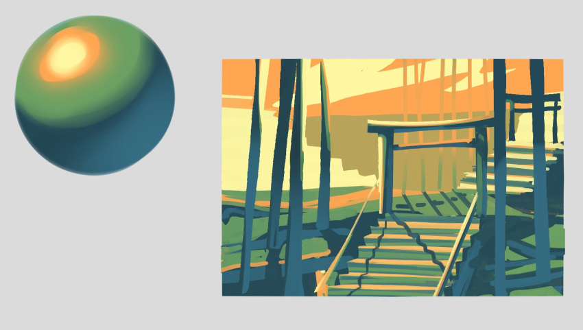 art_study, bamboo, bamboo_forest, border, day, forest, highres, limited_palette