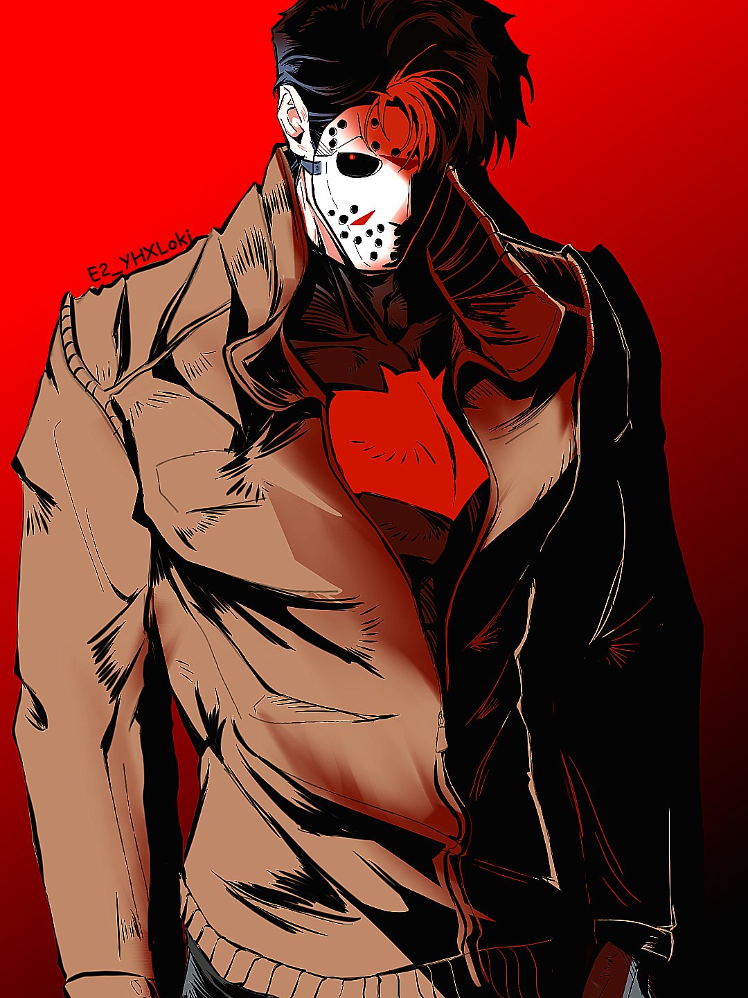 bat_signal, batman_(series), batman_symbol, bodysuit, brown_jacket, cosplay, dc_comics, e2_yhxloki