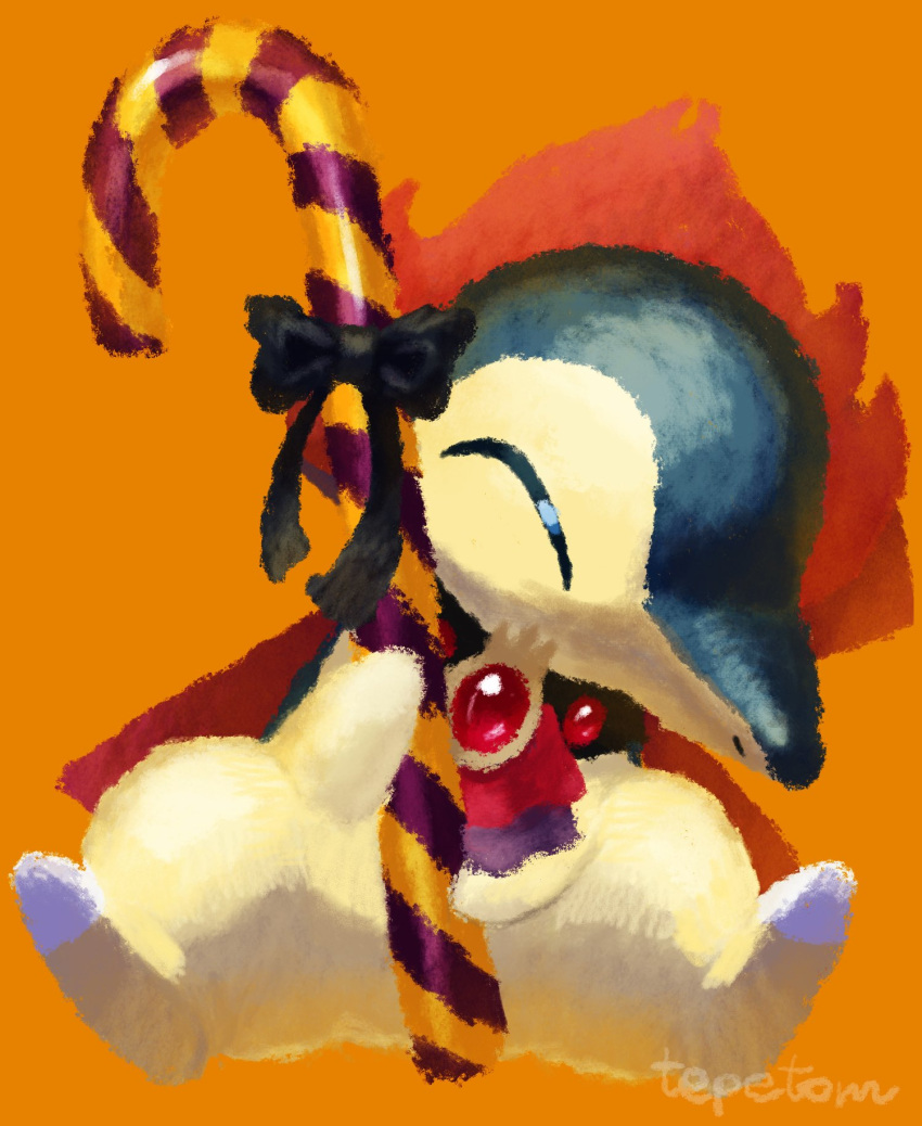 artist_name, candy, candy_cane, cape, closed_eyes, cyndaquil, food, halloween