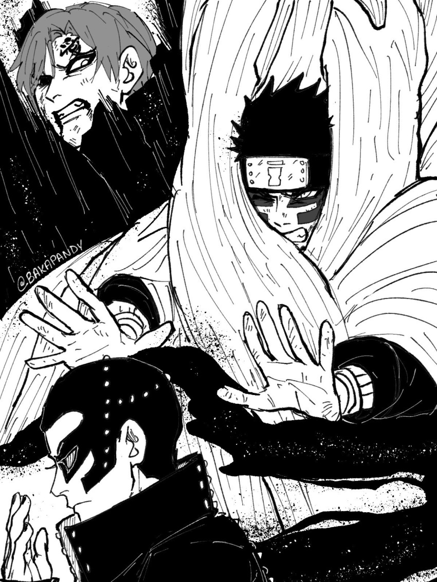 3boys, bakapandy, blood, blood_from_mouth, boruto:_two_blue_vortex, clenched_teeth, commentary, eyeliner