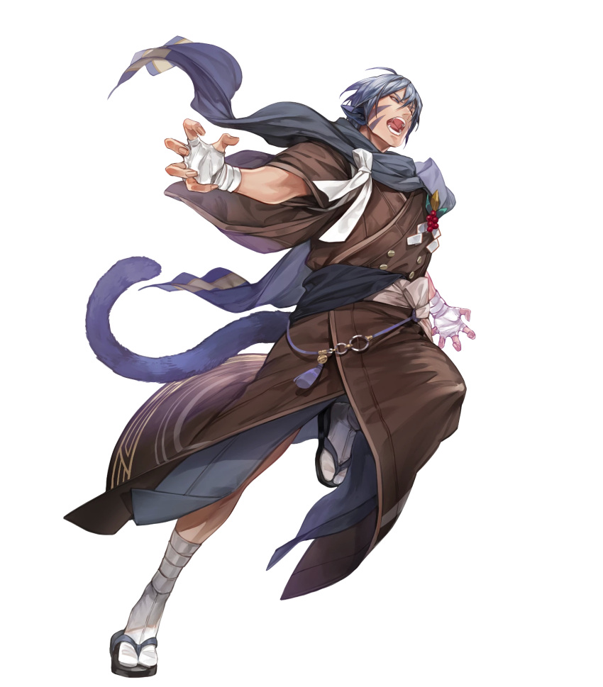 1boy, animal_ears, fire_emblem, fire_emblem:_radiant_dawn, fire_emblem_heroes, full_body, highres, japanese_clothes