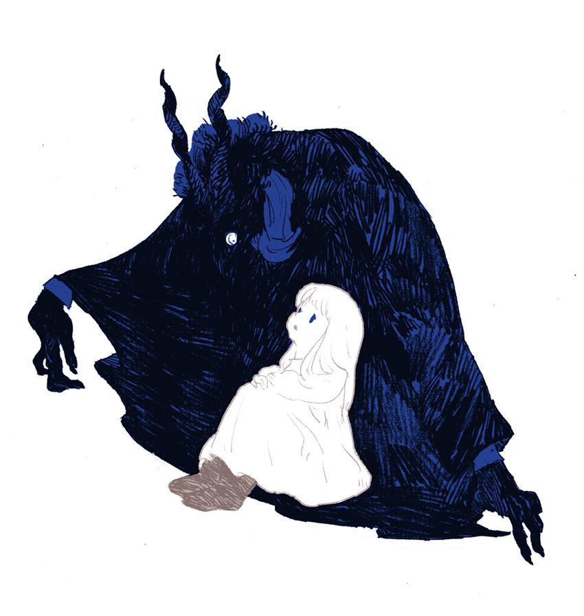 1boy, 1girl, blue_eyes, body_fur, boots, child, claws, coat