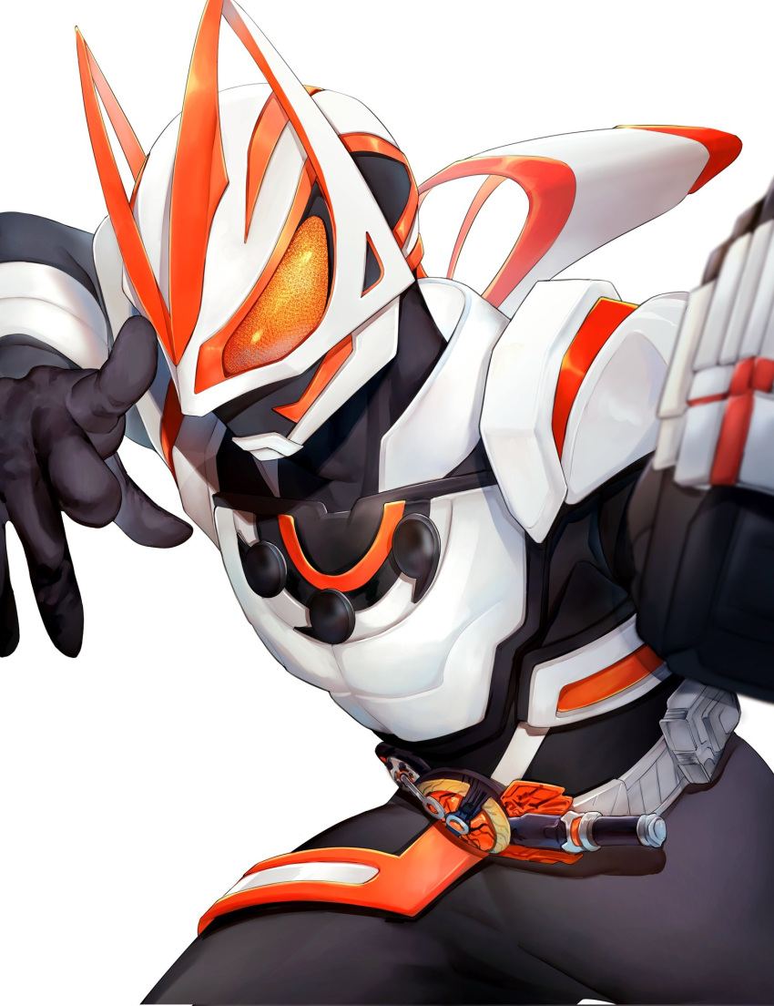 1boy, animal_ears, armor, black_bodysuit, bodysuit, boost_buckle, compound_eyes, desire_driver
