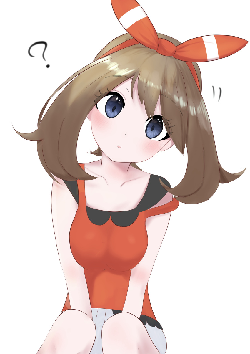 1girl, ?, absurdres, bow, bow_hairband, brown_hair, eyelashes, hair_bow