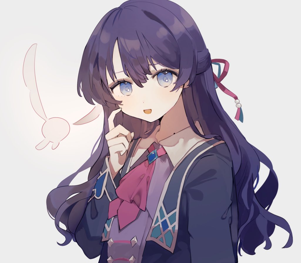 1girl, ascot, blue_coat, buttons, coat, collared_shirt, commentary_request, diamond_button
