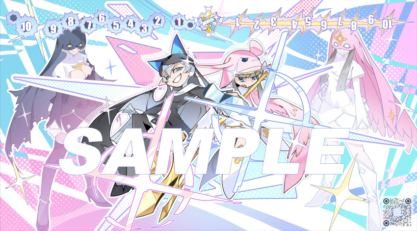 2girls, black_dress, blue_eyes, dazz_(daito), digimon, digimon_(creature), digimon_card_game, dress