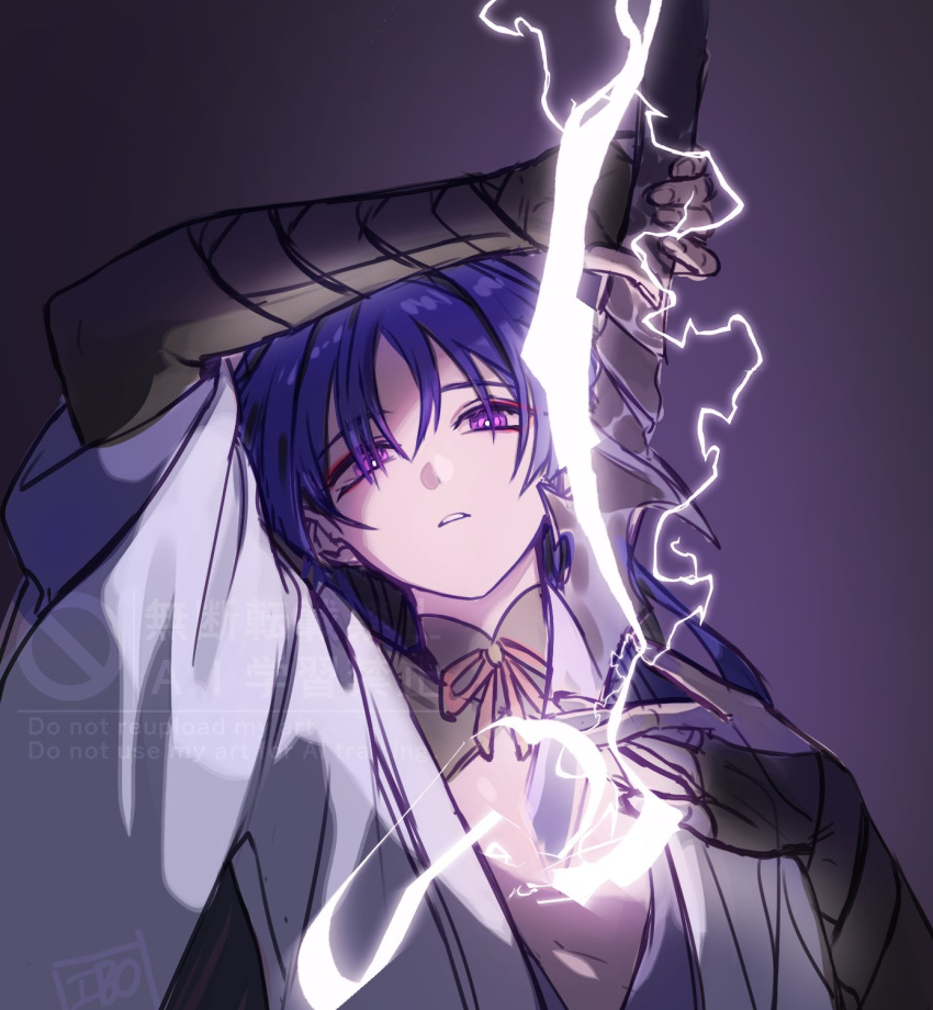 1boy, 49ibo240, alternate_eye_color, alternate_hair_length, alternate_hairstyle, alternate_universe, arm_up, armor