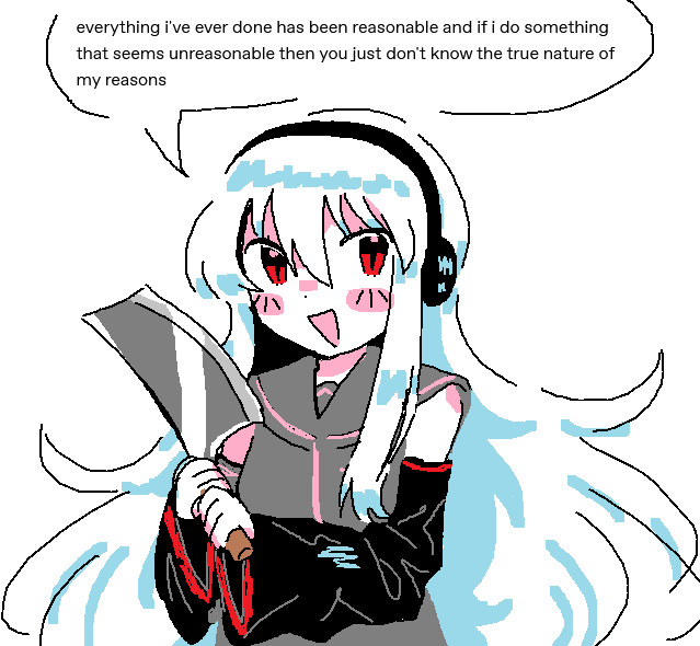 1girl, adricheri, blush_stickers, cleaver, detached_sleeves, english_text, headset, holding