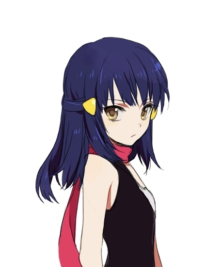 bare_shoulders, blue_hair, face, hair_ornament, hairclip, half_updo, hikari_(pokemon), hirosuke