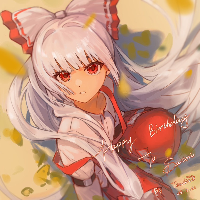 1girl, absurdres, artist_name, blunt_bangs, bow, commission, commissioner_name, dated