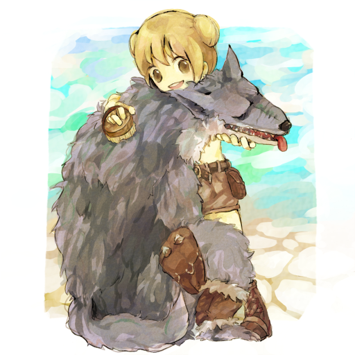 1girl, 91s, blonde_hair, boots, brown_boots, brown_eyes, brown_shorts, commentary_request