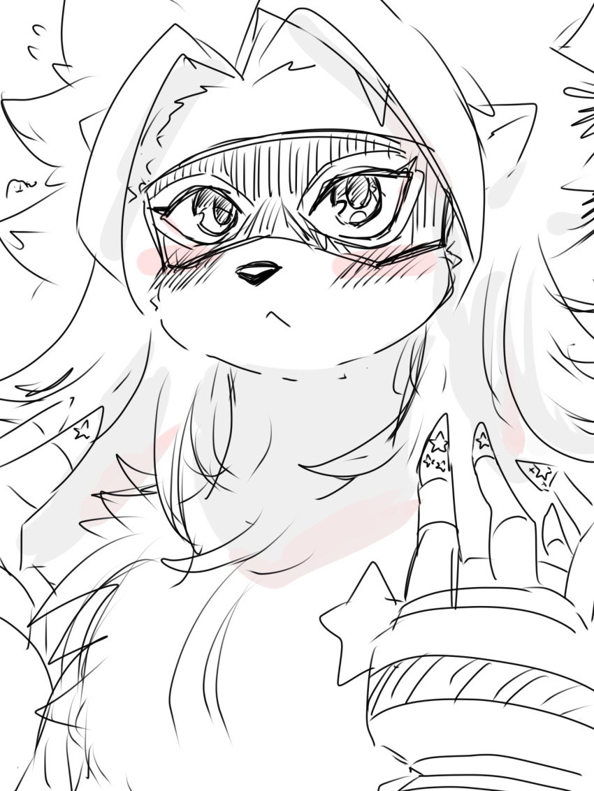 1girl, 2025, blush, fingernails, furry, furry_female, highres, long_hair