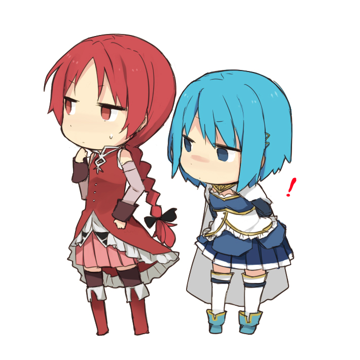 alternate_hairstyle, arms_behind_back, blue_eyes, blue_hair, braid, chibi, knt31, long_hair