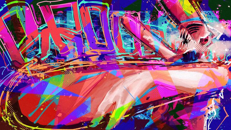1boy, alternate_form, chainsaw, chainsaw_man, colorful, denji_(chainsaw_man), male_focus, novuuuuuuuuuuuu