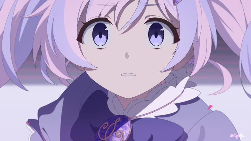 1girl, artist_name, blue_archive, close-up, commentary_request, highres, looking_at_viewer, magical_girl