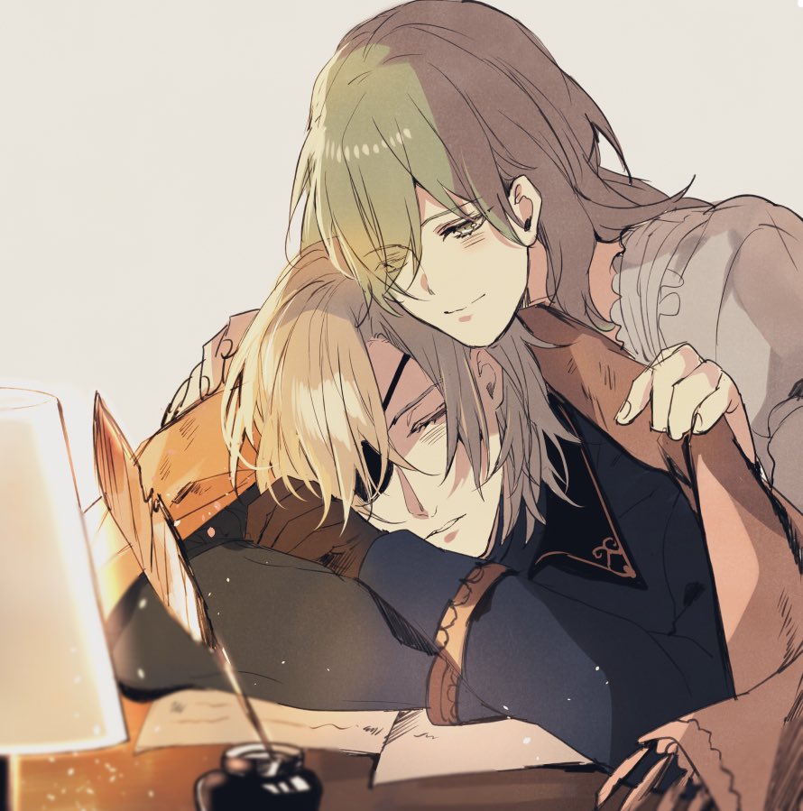 1boy, 1girl, black_jacket, breasts, closed_eyes, closed_mouth, dimitri_alexandre_blaiddyd, dimitri_alexandre_blaiddyd_(timeskip)