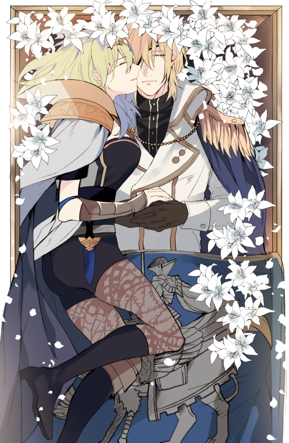 1boy, 1girl, black_boots, black_jacket, black_shorts, blonde_hair, boots, breasts