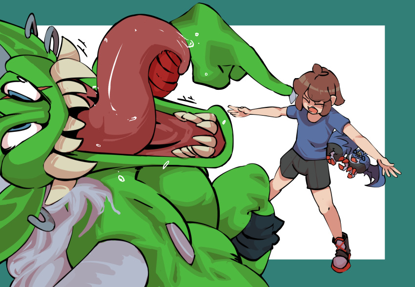absurdres, bat_(animal), bone, club_(weapon), colored_skin, digimon, digimon_(creature), earrings