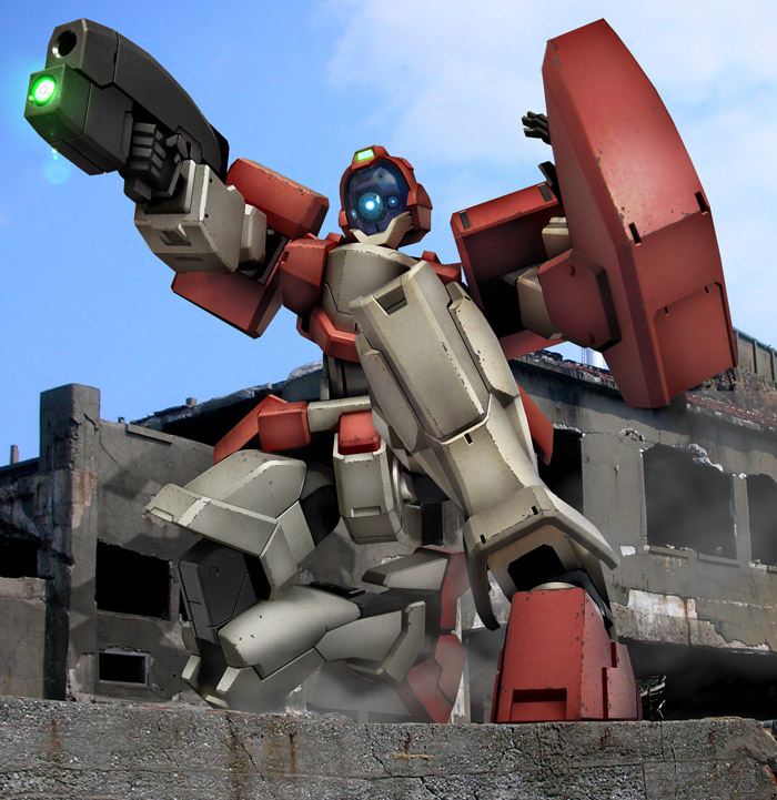 energy_gun, genoace, gun, gundam, gundam_age, hiropon_(tasogare_no_puu), holding, holding_gun