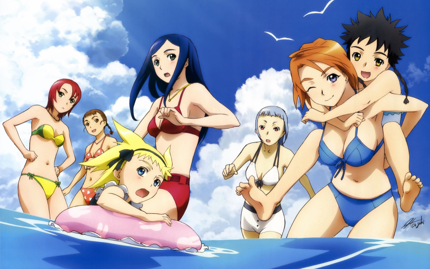alyssa_searrs, bikini, higurashi_akane, kuga_natsuki, mai-hime, minagi_mikoto, miyu_greer, my-hime, swimsuit, tokiha_mai, yuuki_nao