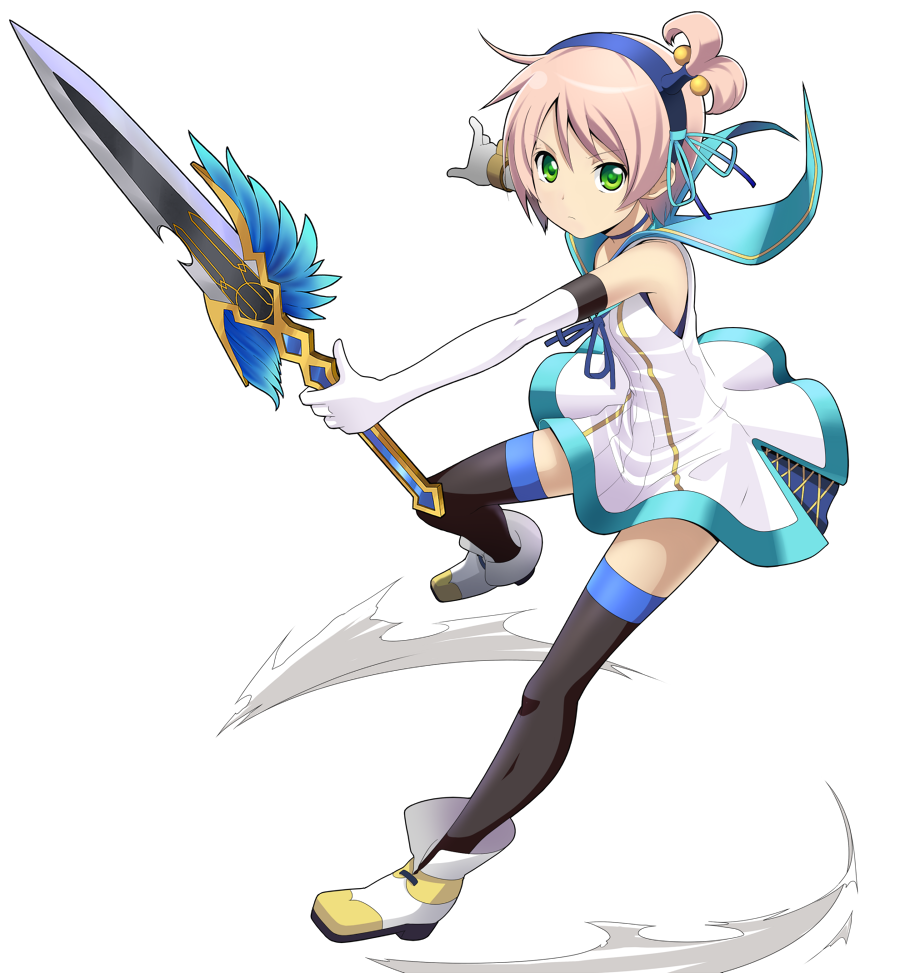 choker, fighting_stance, gloves, green_eyes, hairband, kanonno_earhart, mikeneko_(stray-sheep), pink_hair