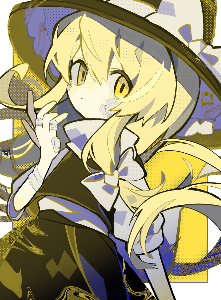 1girl, absurdres, artist_name, bandaged_arm, bandages, bandaid, bandaid_on_cheek, bandaid_on_face