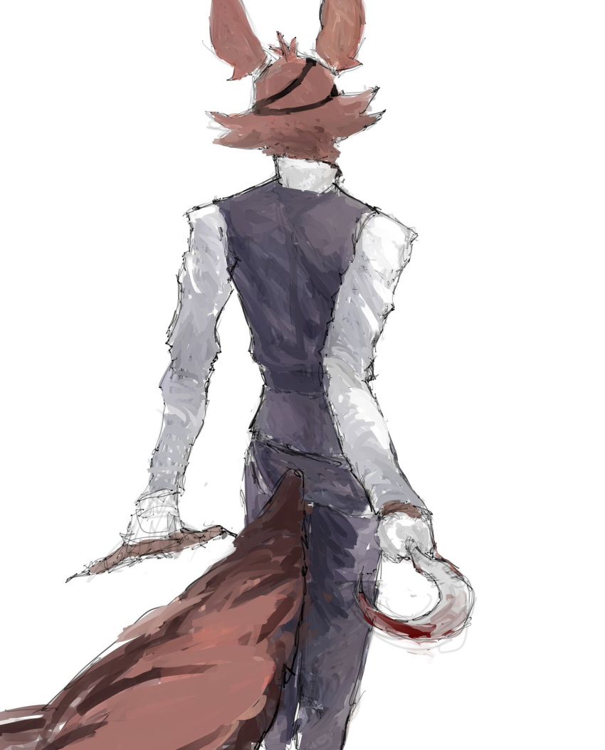 0_0ffline, 1boy, black_vest, blood, body_fur, cowboy_shot, eyepatch, five_nights_at_freddy's