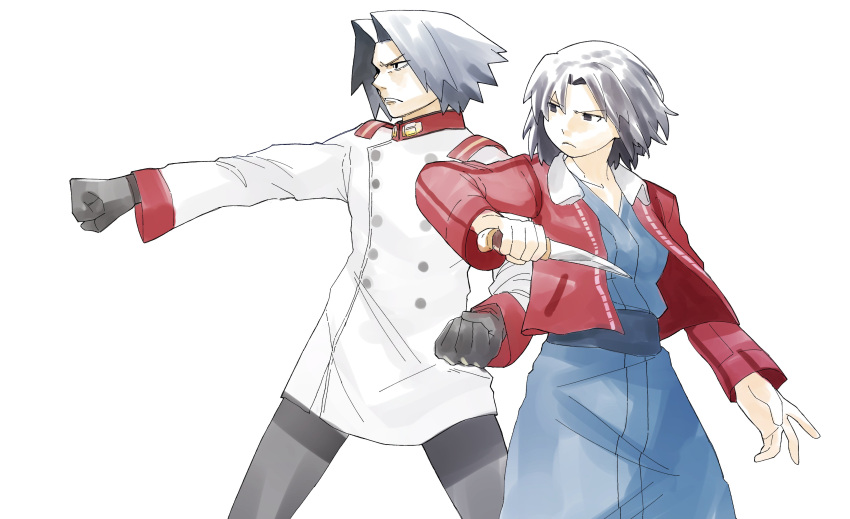 1boy, 1girl, absurdres, akatsuki_(akatsuki_en-eins), akatsuki_blitzkampf, beffen_m, black_hair, blue_dress