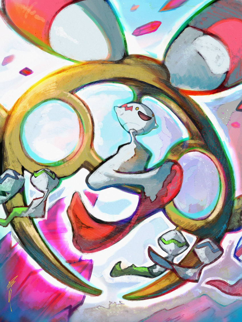 absurdres, chimecho, happy, highres, jjfsantos, mega_chimecho, mega_pokemon, no_humans