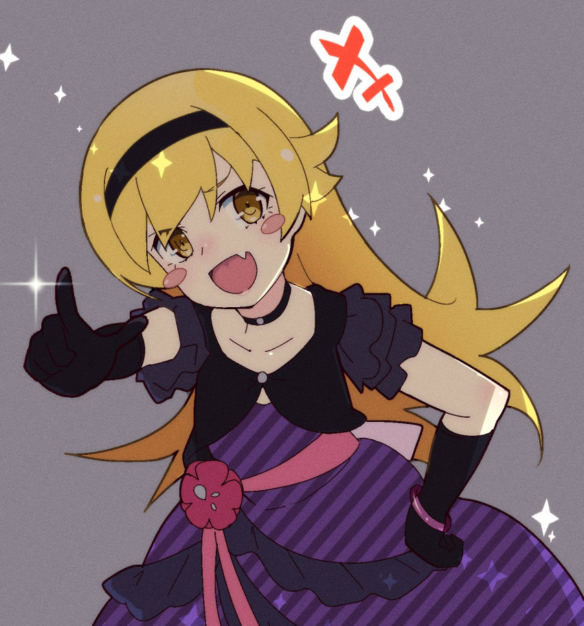 1girl, black_choker, black_gloves, black_hairband, black_jacket, blonde_hair, blush_stickers, bow