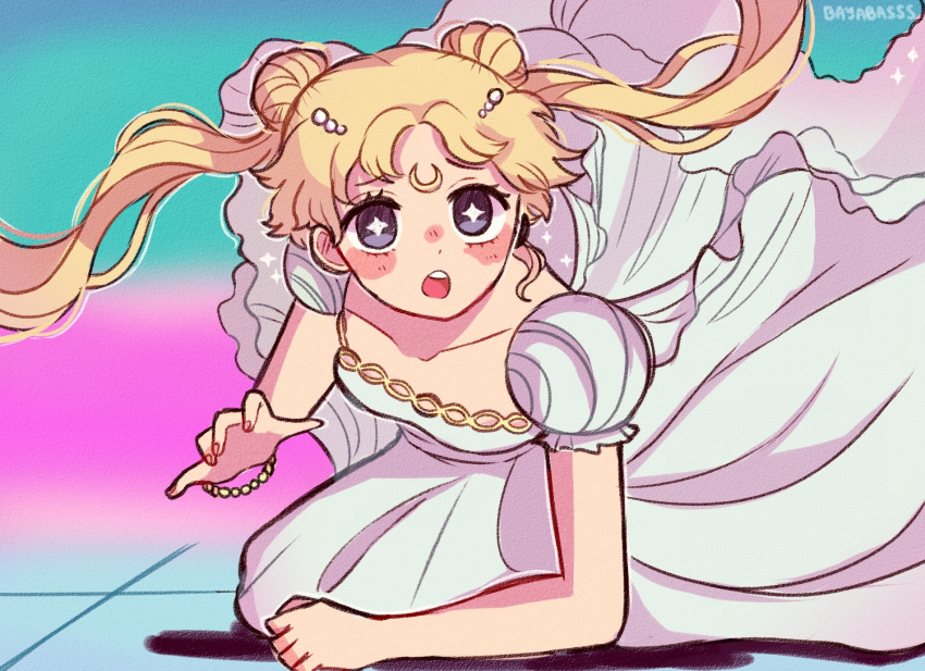 +_+, 1girl, :o, artist_name, bad_source, bayabasss, bishoujo_senshi_sailor_moon, blonde_hair